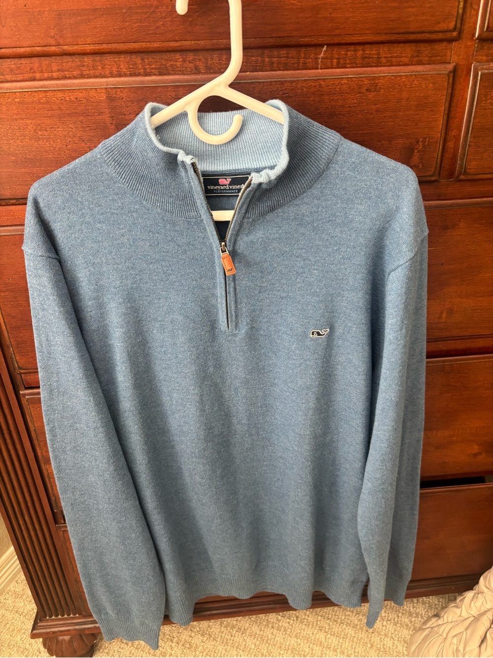 Vineyard Vines Men’s Dusty Blue Quarter-Zip Sweater